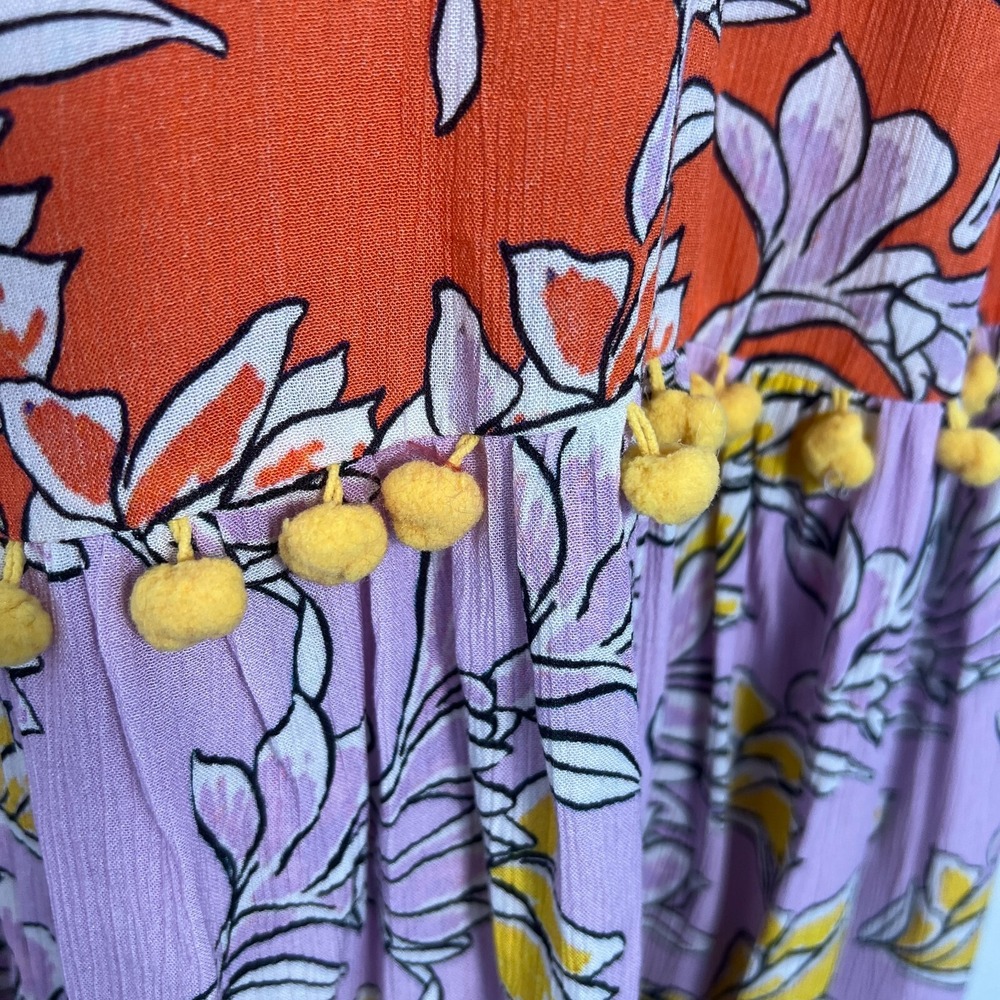 FARM Rio Orange and Lavender Floral Maxi Dress - Picture 3 of 11